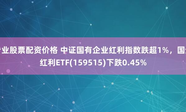 专业股票配资价格 中证国有企业红利指数跌超1%，国企红利ETF(159515)下跌0.45%